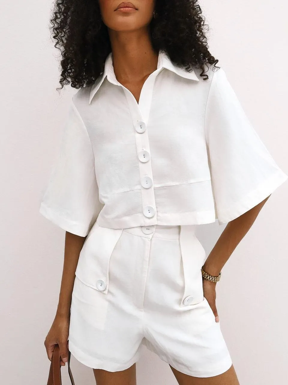 Antalya Wide Sleeve Premium Day Shirt | White