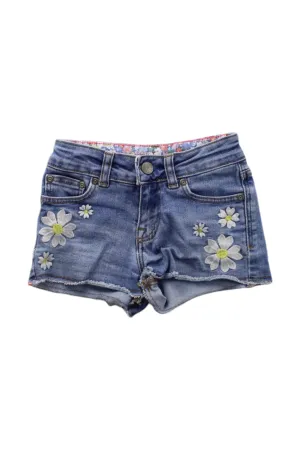 Boden Denim Floral Shorts Size 4T