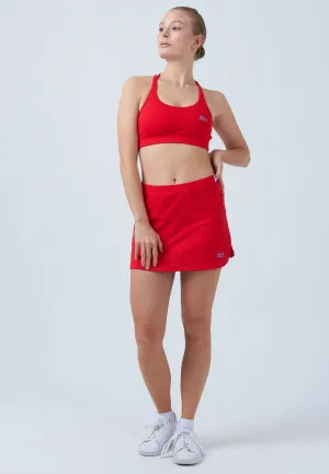 Classic Tennis Skort with pockets, red