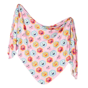 Copper Pearl: Knit Swaddle Blanket - Sesame Street: Abby & Pals