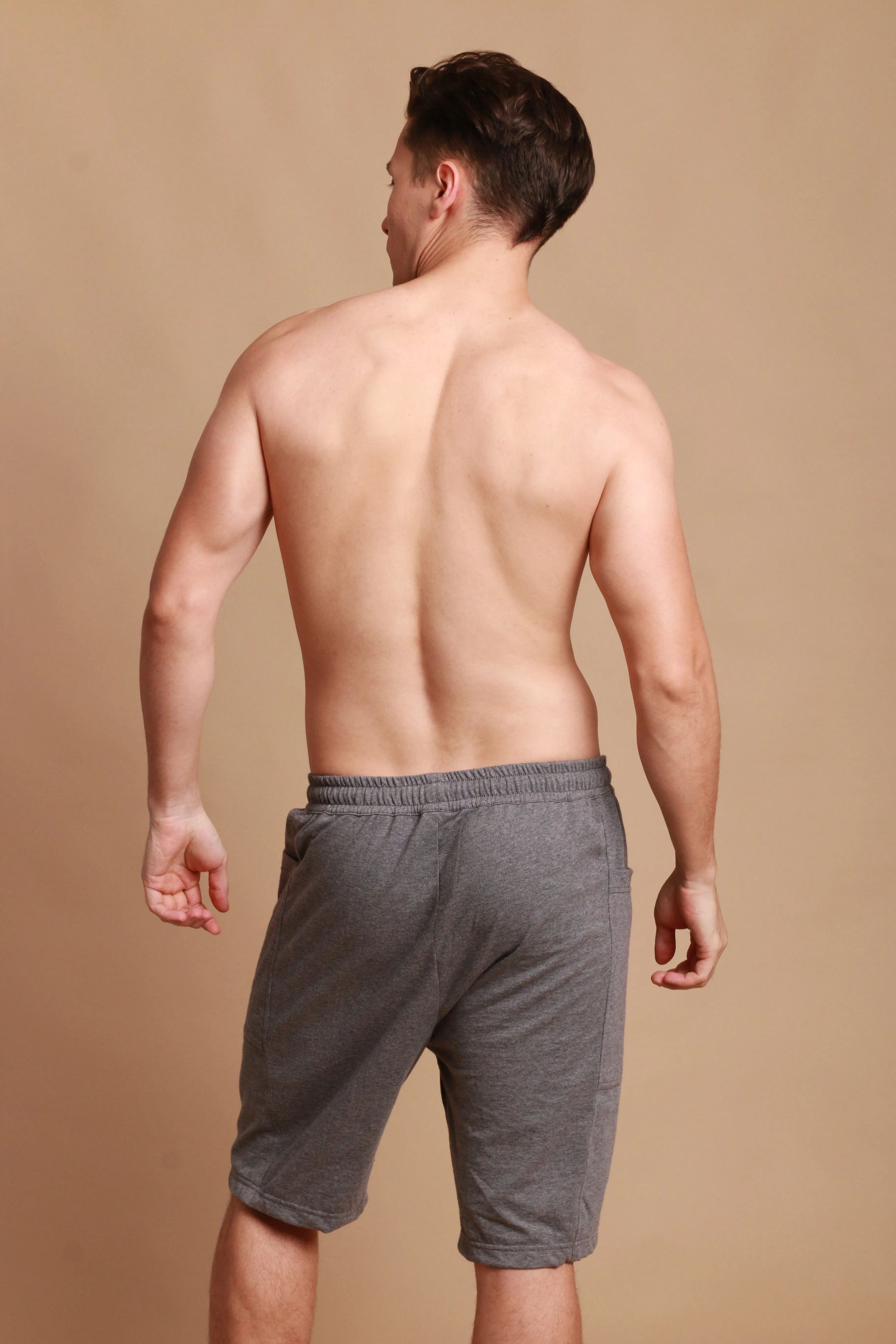 Men's Elasticized Lounge Shorts with Drawstring