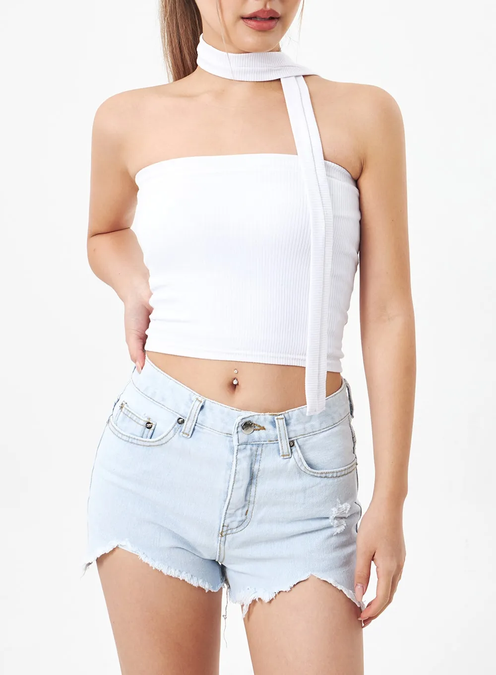 Mid-Rise Denim Shorts CA305