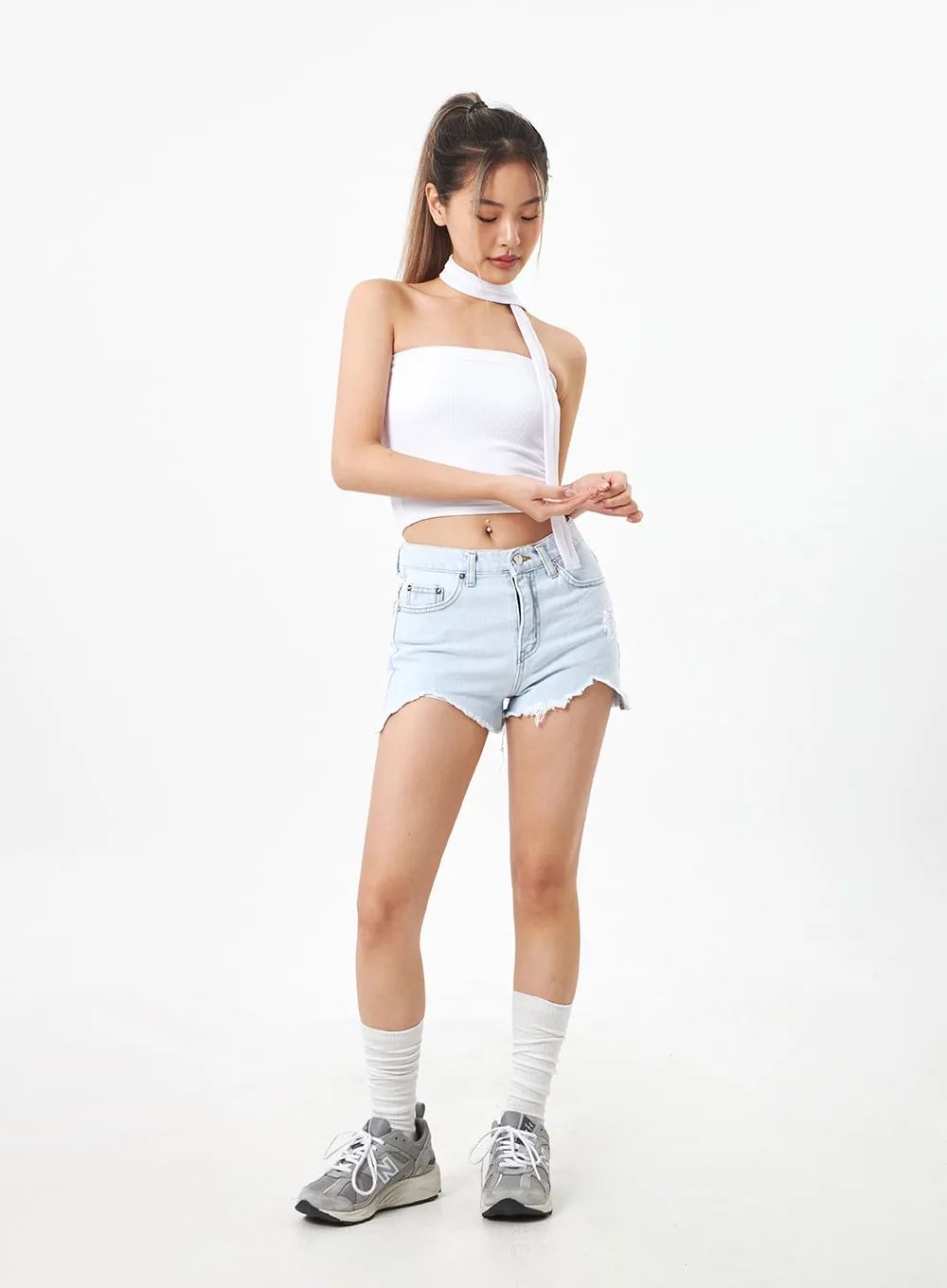 Mid-Rise Denim Shorts CA305