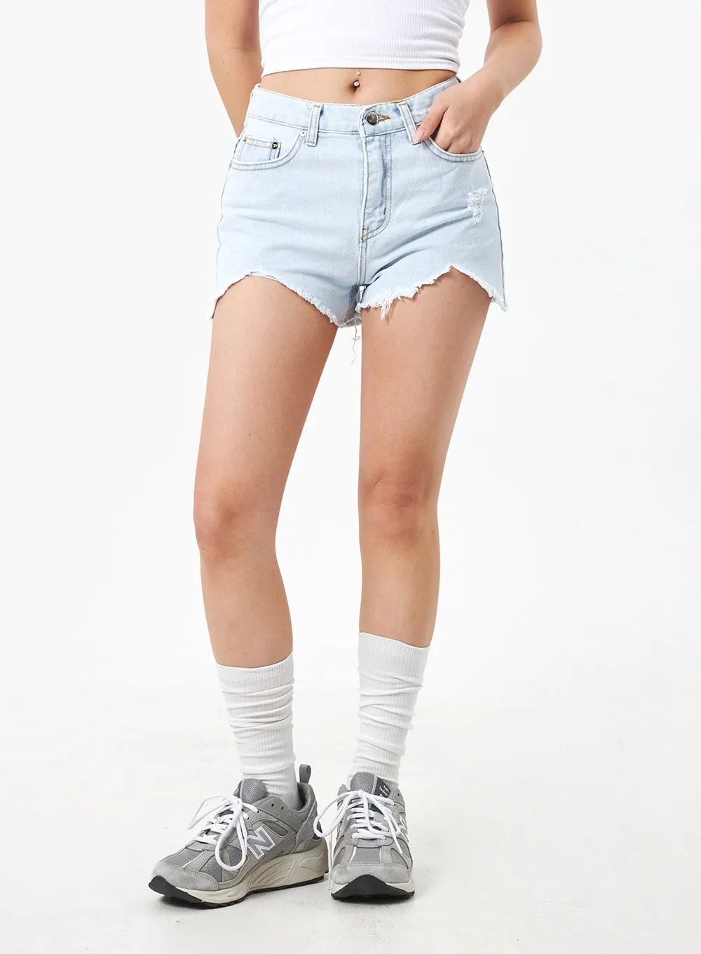 Mid-Rise Denim Shorts CA305