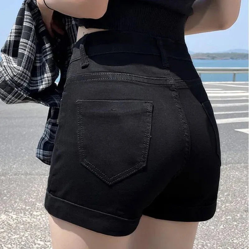 New High Waist Casual Streetwear Fashion Slim Short