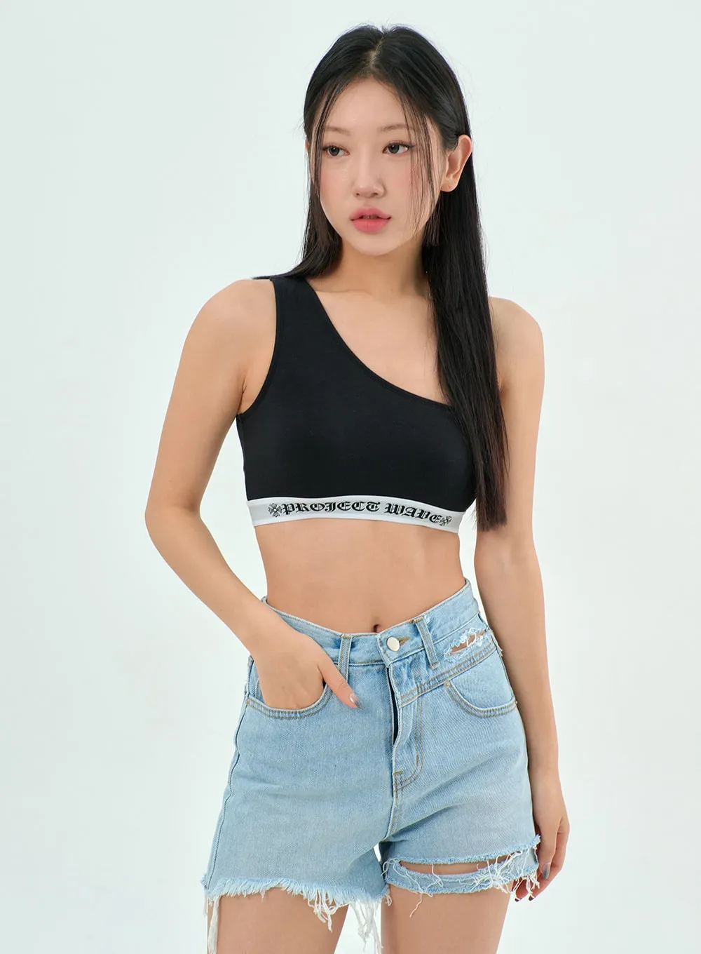 Ripped Denim Shorts BY303