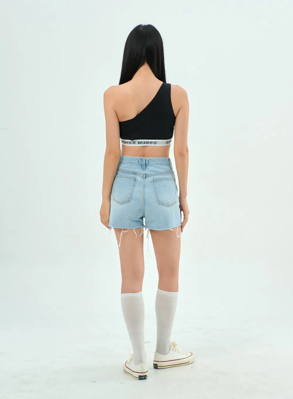 Ripped Denim Shorts BY303