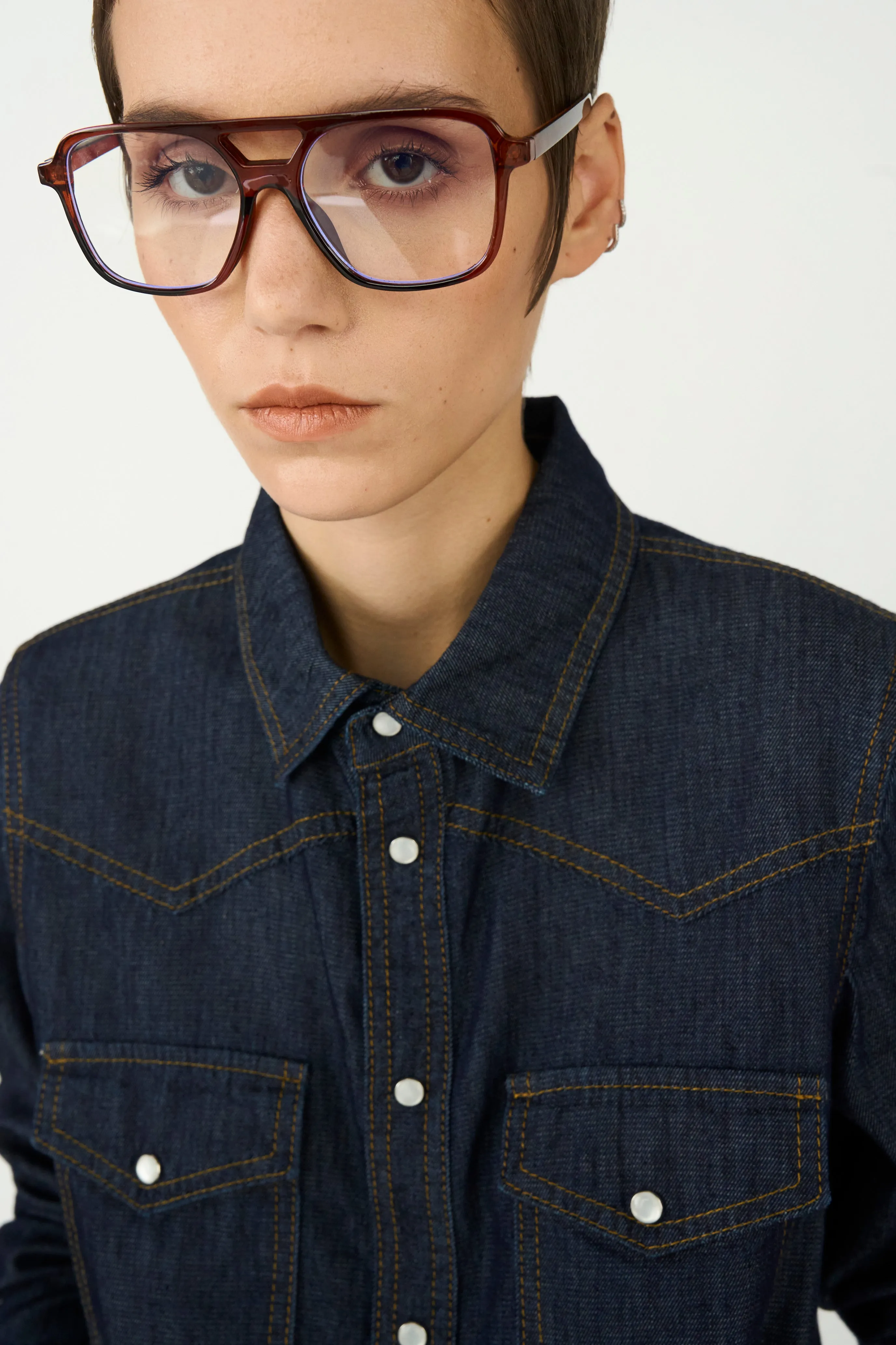 TMRW Cate Shirt - Rinse Denim