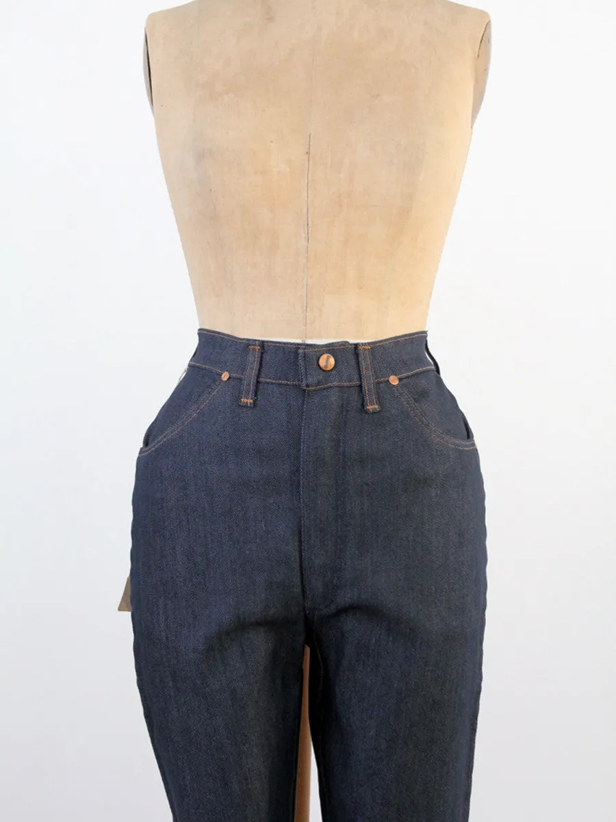 vintage 60s Maverick slim denim shorts, waist 27